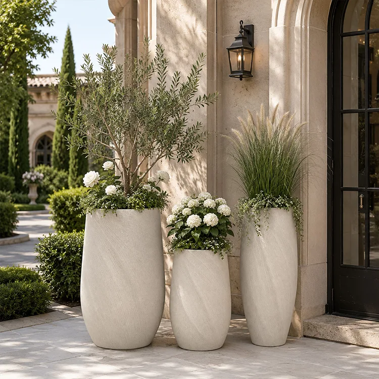 Fibreglass Textured Plantator Set