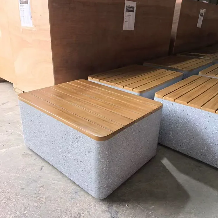 Commercial FRP Terrazzo Cube Bench