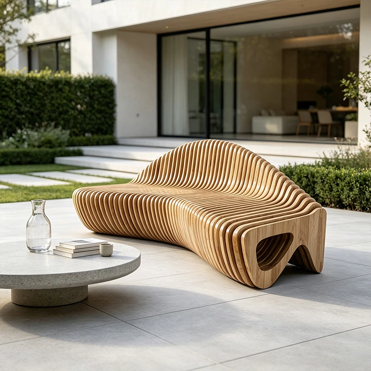 Lignum parametric Slat Bench