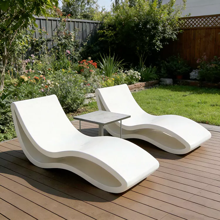 IMPERVIUS Fibreglass Poolside UV Resistant Outdoor Lounger